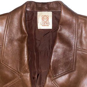 LOEWE LEATHER BLAZER SKIRT SET